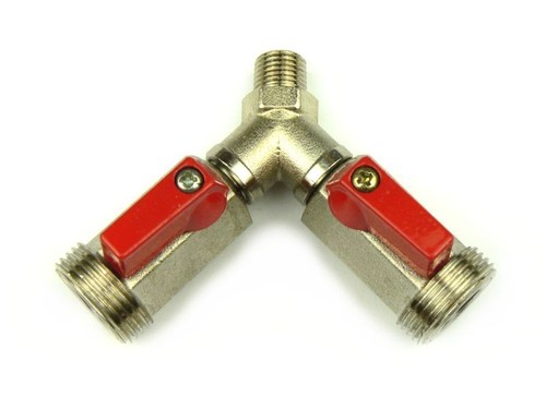 Absperrhahn verteiler leitig - absperrhahn, 2-leitig